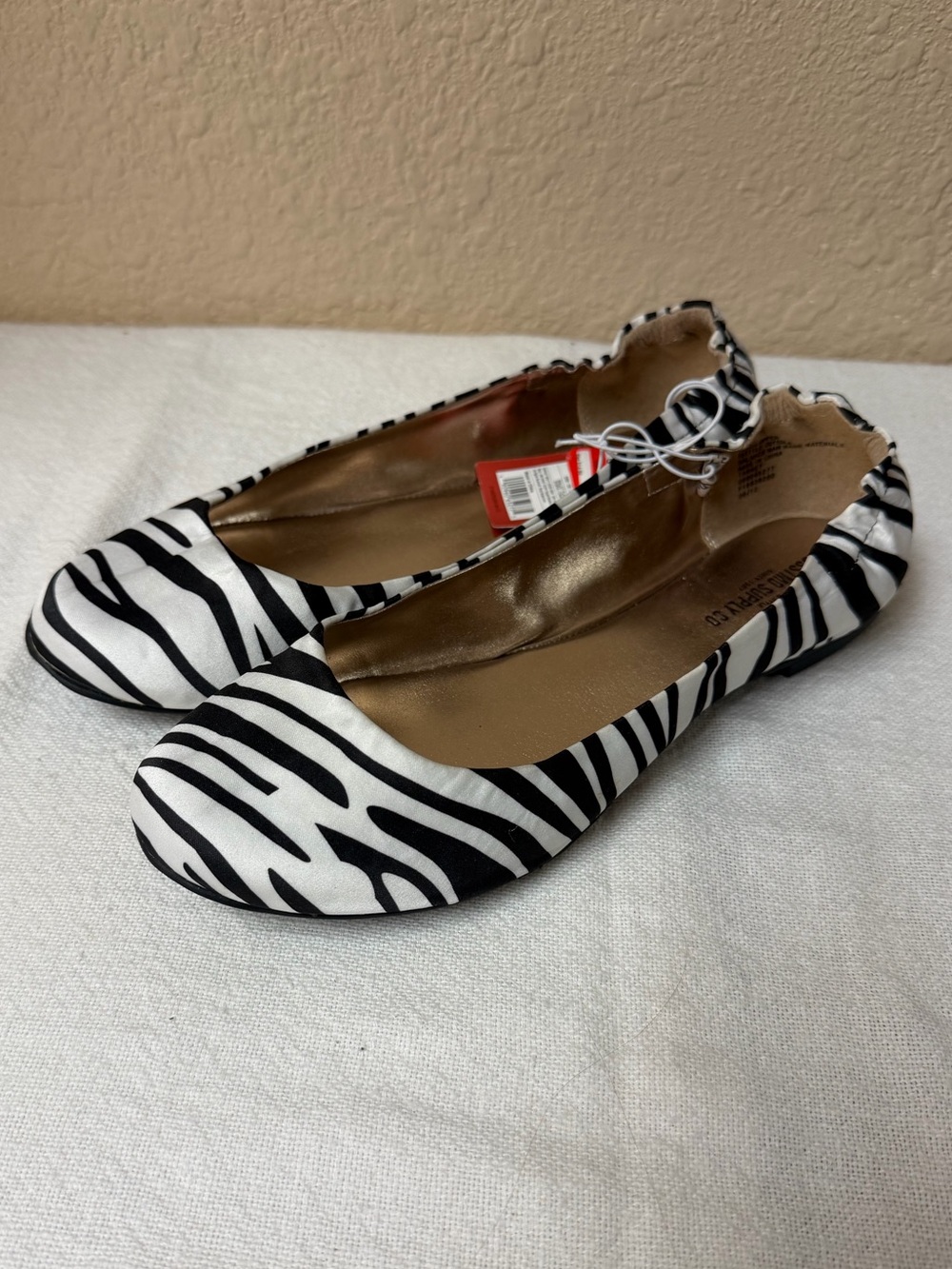 4/$20 Mossimo Supply Co. Zebra-Print Ballet Flats - Black & White